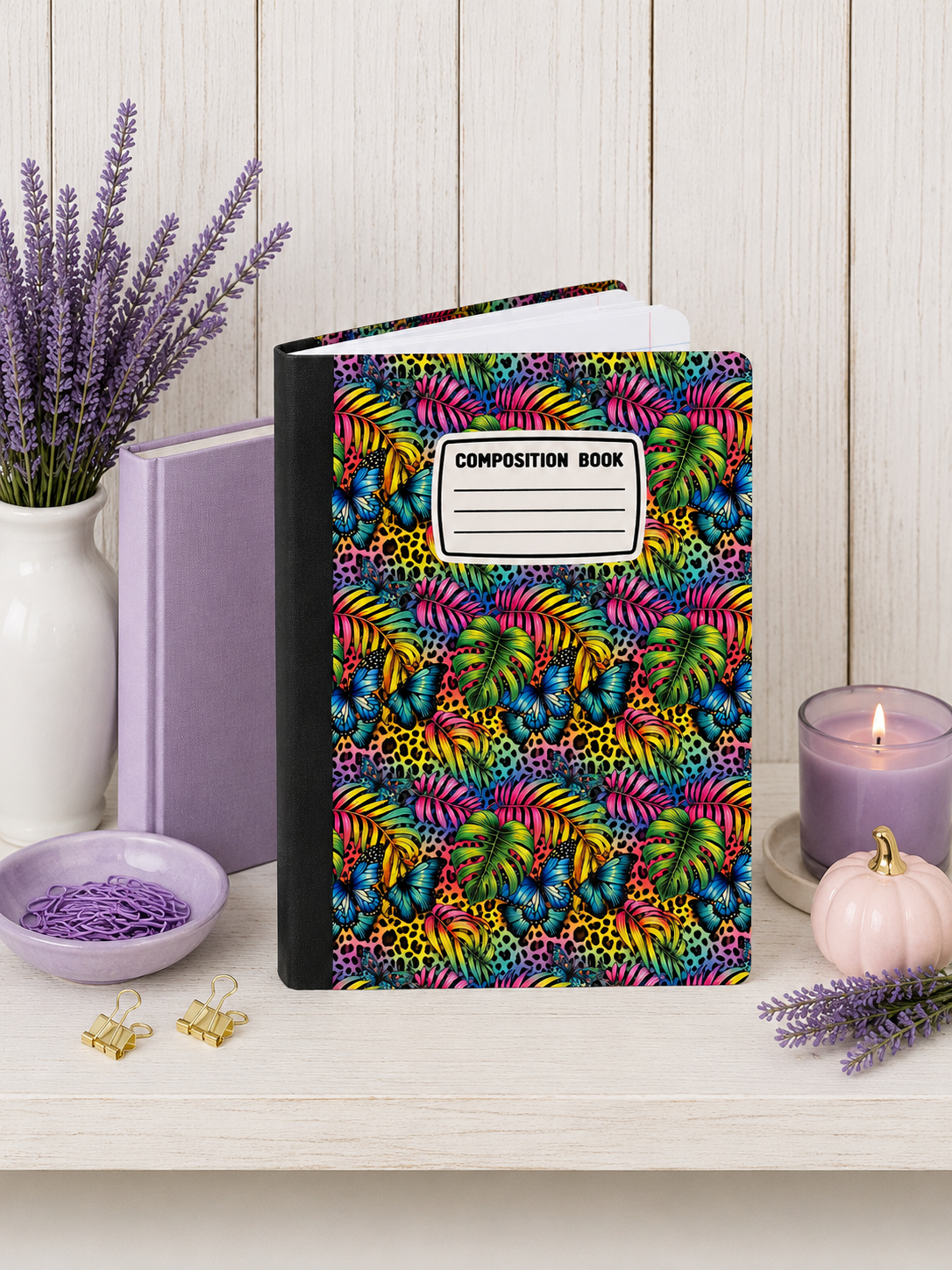 Decorative Vinyl Covered Composition Notebook Tropical 2