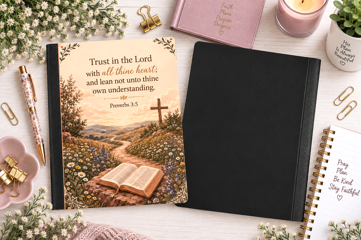 Decorative Vinyl Covered Composition Notebook Trust the Lord
