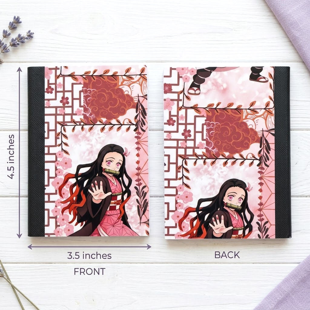 Decorative Vinyl Covered MINIATURE Composition Notebook Demon Slayer