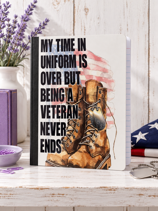 Decorative Vinyl Covered Composition Notebook Veteran