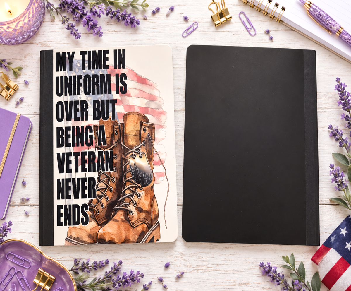 Decorative Vinyl Covered Composition Notebook Veteran