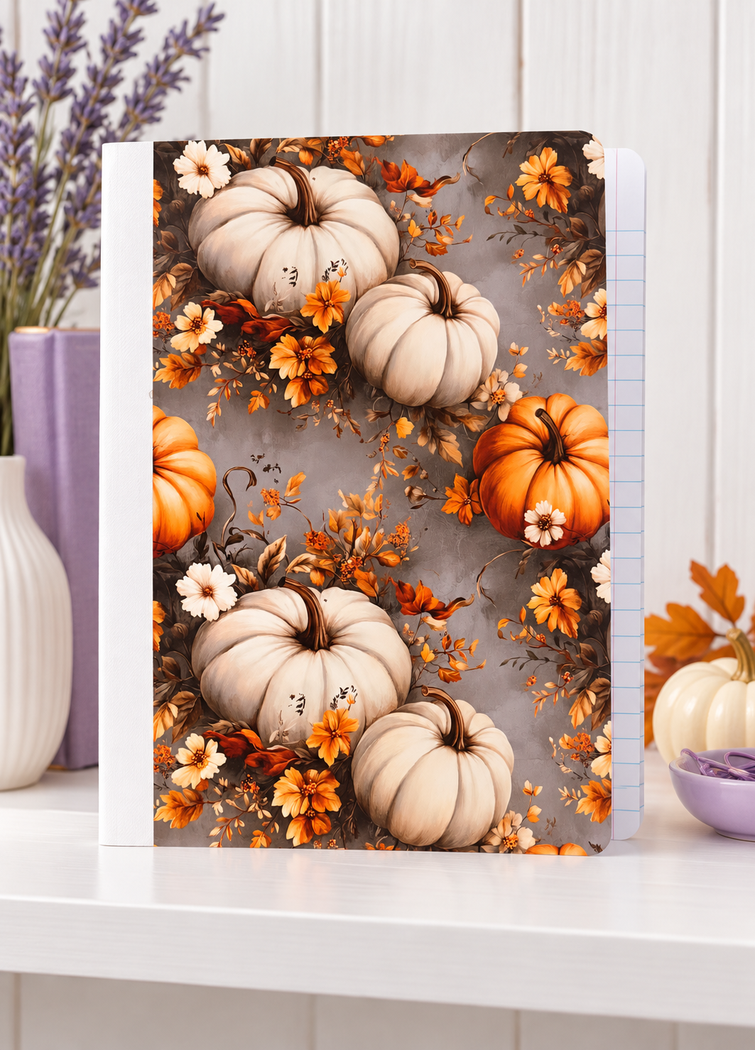 Decorative Vinyl Covered Composition Notebook Pumpkins 2