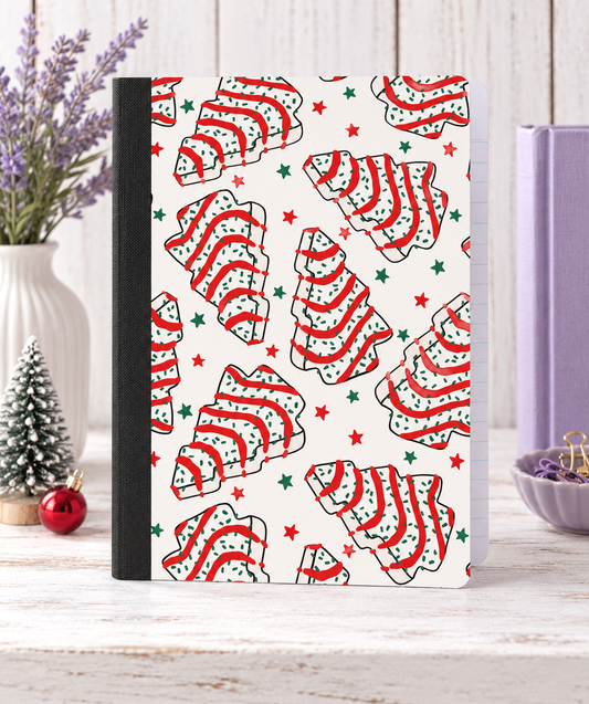 Decorative Vinyl Covered Composition Notebook Christmas Cakes