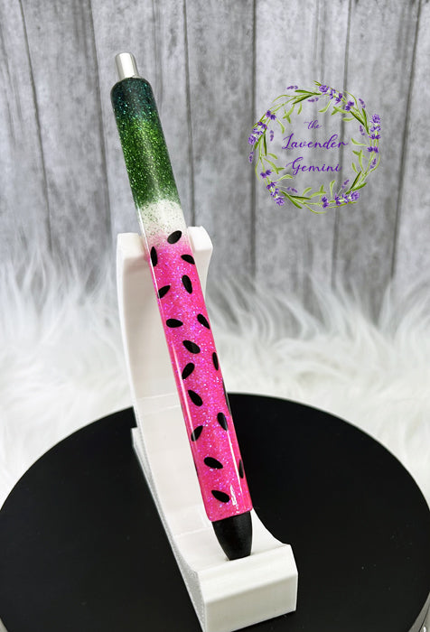 Custom Order Handmade Watermelon Pen Glitter Pen with free refill