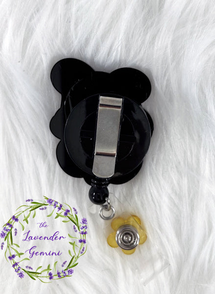 Handmade Bumble Bee ID Badge Reel