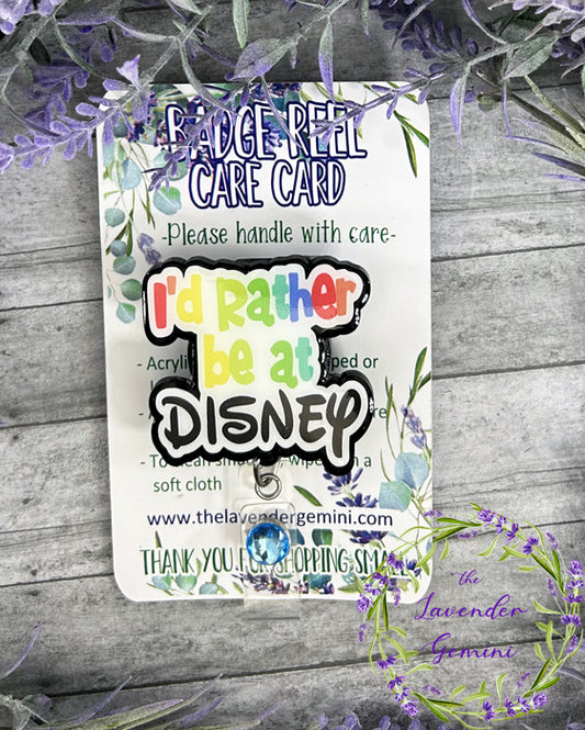 Handmade Disney ID badge reel