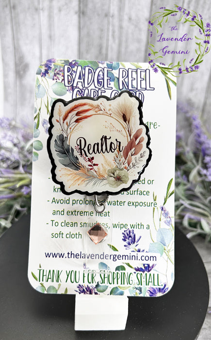 Handmade Realtor ID Badge Reel