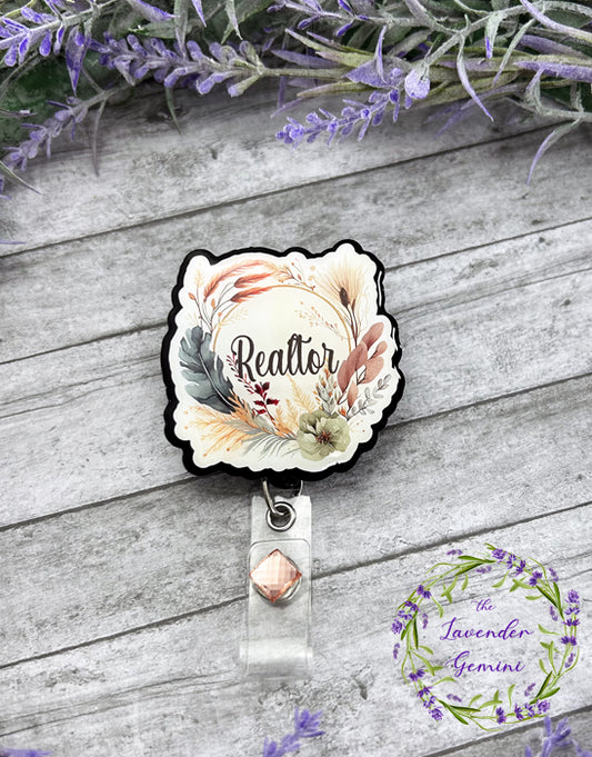 Handmade Realtor ID Badge Reel