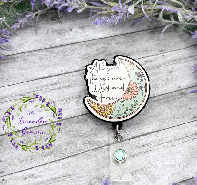 Handmade Hippy Live Free Badge Reel