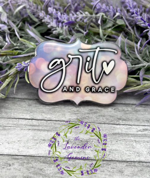 3 inch Grit and Grace Quote Magnet