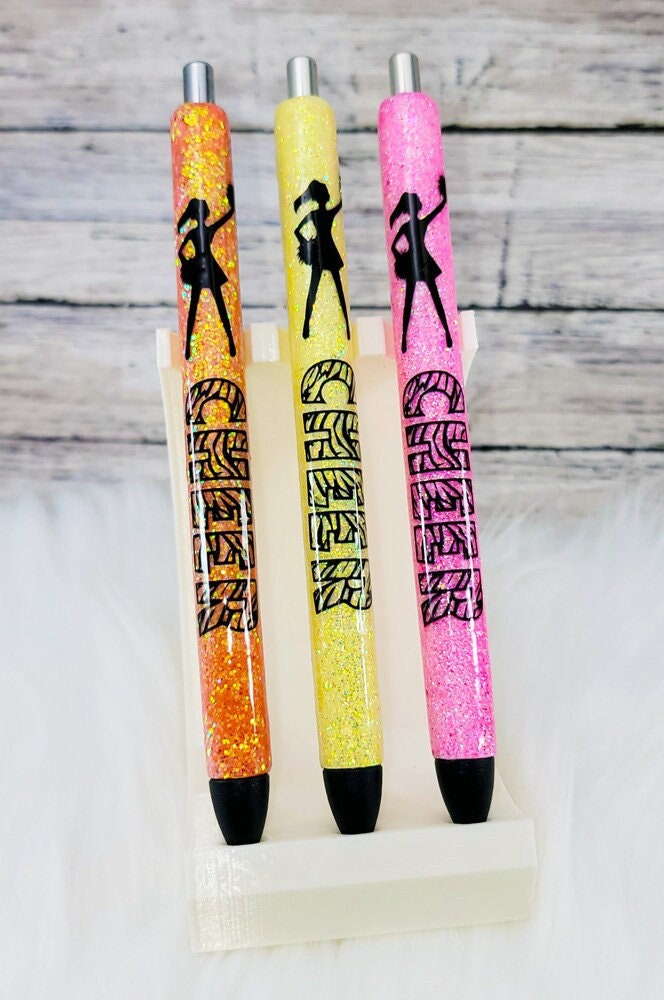 CUSTOM ORDER Handmade Cheerleader glitter pen with free refill