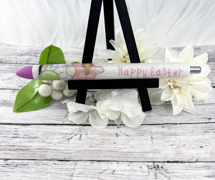 Handmade  Happy Easter  Gnome glitter pen with free refill