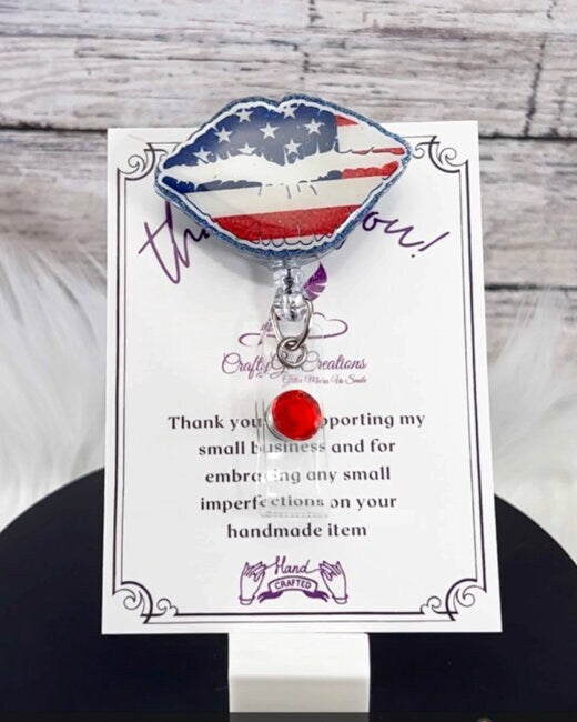 Patriotic ID badge reel